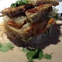 grilled tofu with rice at Vegan Restoran V in Tallinn