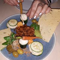 Sharing starter at Vegan Restoran V in Tallinn