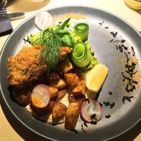 Daily special, ”fish” and chips.  at Vegan Restoran V in Tallinn