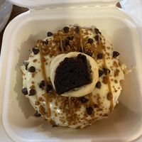 Caramel blondie doughnut   at The Storehouse Restaurant in Foulis Ferry