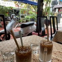 Leckere coconut coffees   at Nhà Hàng Chay Emma - Emma's Vegan Garden in Hoi An