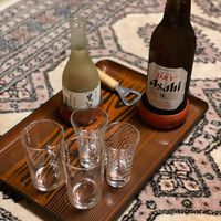 Sake and beer available.  at Ekoin in Koya