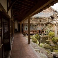 Interior gardens of the monastery at Ekoin in Koya