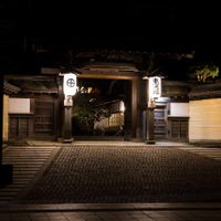 Entrance at night at Ekoin in Koya