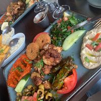 Falafel, cauliflower, Yaprak sarma and more  at Izmir Grill & Meze in Skoevde