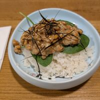 Natto on rice at Matcha Komachi - 1030 in Vienna