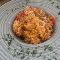 Greek risotto at Santo Athiri in Kamari