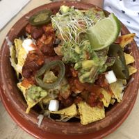 Nachos with vegan cheese at Temple Natura in Mallorca