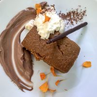 Tarta de zanahoria at Temple Natura in Mallorca