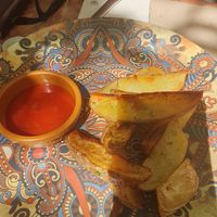 Potato wedges at Temple Natura in Mallorca