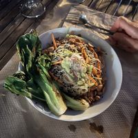 Noodle salad  at Temple Natura in Mallorca