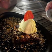 Chocolate brownie  at Temple Natura in Mallorca