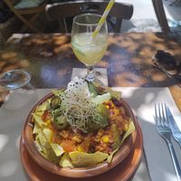Nachos and kombucha at Temple Natura in Mallorca