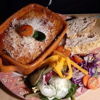 Eggplant Parmigiano - (gratin or lasagna (without pasta)) at Temple Natura in Mallorca