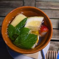 Hot lemonade at Temple Natura in Mallorca