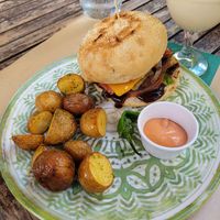 Amarican Burger at Temple Natura in Mallorca