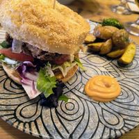 Hamburguesa de la casa at Temple Natura in Mallorca
