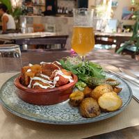 Seitan bites at Temple Natura in Mallorca