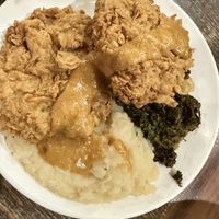 County fried steak with mashed potato’s   at Souley Vegan in Oakland