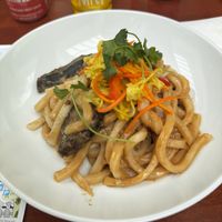 The peanut noodle dish was okay. Could have been made really nice with just some little changes  at the Blue Poppy Restaurant in Brentwood Bay