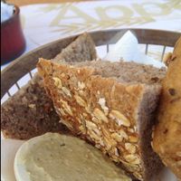 Vegan Breads and Lemon/Olive Oil Spread at Cafe Louise - Ramat Aviv in Tel Aviv