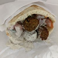 Falafel pocket at Orgasmic in Byron Bay