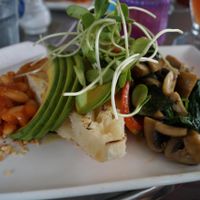 The tree hugger with a side of tomatoes and beans. at Chill At Portofino in Palm Cove