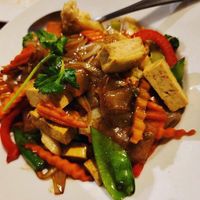 Pad See-ew - flat rice noodles  at Choc Dee in Palm Cove