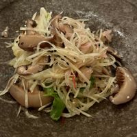 Pickled shiitake, spring onion & radish $27.00  at Nu Nu in Palm Cove