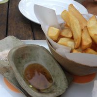 Hand cut chips with house-made vinegar and sea salt. at Nu Nu in Palm Cove
