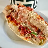 O.F. fiery falafel sandwich at Operation Falafel in Dubai