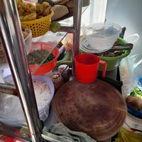 Street food area at Quán Chay Kinh Moi in Ho Chi Minh City