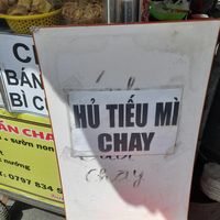 Menu in Vietnamese only at Quán Chay Kinh Moi in Ho Chi Minh City