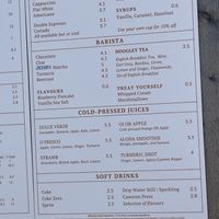 Menu   at Shacks by the Shore - Rockwater Sandbanks in Poole