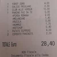 Scusate, non ho fatto una foto dei piatti, ma almeno vi faccio vedere quanto costava la nostra cena. at Ciò Che C'era Udine in Udine