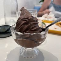 Vegan soft serve chocolate!  at Le Burger 4304 in Minneapolis