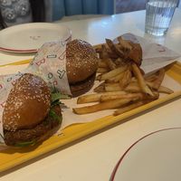 Vegan burgers and Fries!  at Le Burger 4304 in Minneapolis