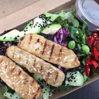 Sushi Bowl with Tempeh at The Blissful Carrot in Macau
