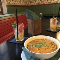 Thai curry soup (small)  at Cafe Sladkovsky in Prague