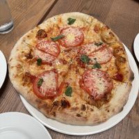 Margherita with vegan cheese  at Boss Dog Brewing Co. in Cleveland Heights