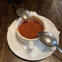 We started before remembering to take a photo…   at Kozmosz Vegan Etterem in Budapest