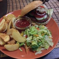   at Kozmosz Vegan Etterem in Budapest