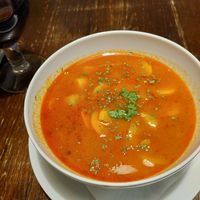 Goulash at Kozmosz Vegan Etterem in Budapest