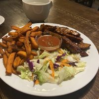   at Kozmosz Vegan Etterem in Budapest