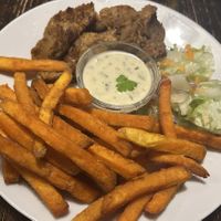 Gyros plate  at Kozmosz Vegan Etterem in Budapest