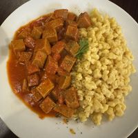   at Kozmosz Vegan Etterem in Budapest