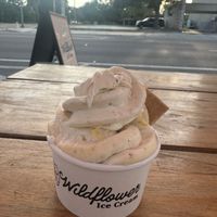 Dairy free base with mango & gram cracker mix in's    at Wildflower Ice Cream in St Petersburg