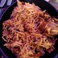 Mushroom rice - quite spicy (July 2025) at Mumbai Village in England