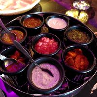 Condiment tray (July 2025) at Mumbai Village in England
