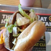 Impossible burger with The Works (minus mayo and onion plus vegan cheese) at Fatburger & Buffalo's Express in Fairbanks